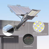 8800W Solar Street Lights Outdoor, 6500K LED Flood Lights with Motion Sensor, Dusk to Dawn, IP67 Waterproof Security Lighting